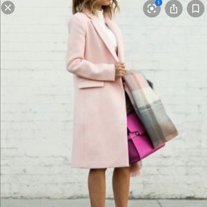 Banana Republic Plush Pink Wool Coat